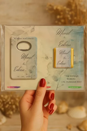 Kişiye Özel Çikolatalı Açacak Magnet – Söz, Kına, Nişan, Nikah, Düğün Hediyeliği
