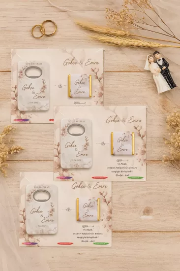 Kişiye Özel Çikolatalı Açacak Magnet – Söz, Kına, Nişan, Nikah, Düğün Hediyeliği