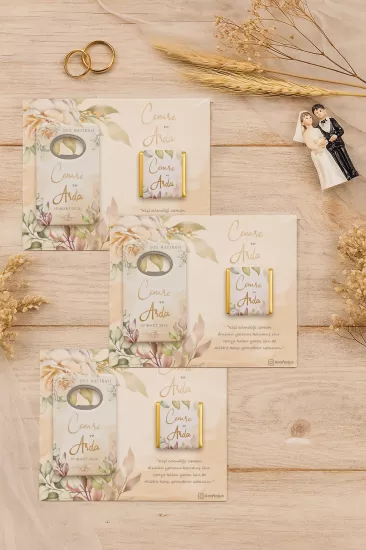 Kişiye Özel Çikolatalı Açacak Magnet – Söz, Kına, Nişan, Nikah, Düğün Hediyeliği