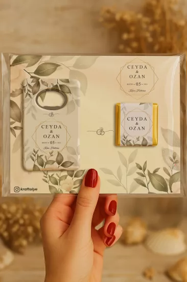 Kişiye Özel Çikolatalı Açacak Magnet – Söz, Kına, Nişan, Nikah, Düğün Hediyeliği