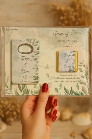 Kişiye Özel Çikolatalı Açacak Magnet – Söz, Kına, Nişan, Nikah, Düğün Hediyeliği