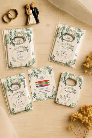 Nişan Nikah Düğün Hatırası Jelatin Kartlı Açacak Magnet – Kişiye Özel