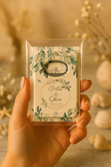 Nişan Nikah Düğün Hatırası Jelatin Kartlı Açacak Magnet – Kişiye Özel
