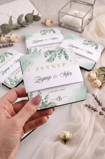 Ahşap Bardak Altlığı | Nikah ve Nişan Hediyesi