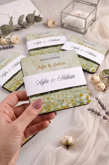 Ahşap Bardak Altlığı | Nikah ve Nişan Hediyesi