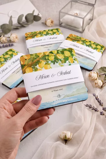 Ahşap Bardak Altlığı | Nikah ve Nişan Hediyesi