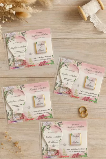 Çikolatalı Balon Açacak Magnet – Söz, Nişan, Kına, Nikah, Düğün Hediyesi