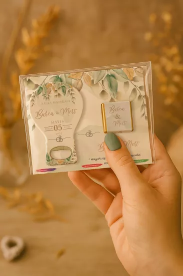 Çikolatalı Balon Açacak Magnet – Söz, Nişan, Kına, Nikah, Düğün Hediyesi