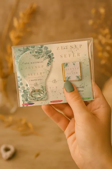 Çikolatalı Balon Açacak Magnet – Söz, Nişan, Kına, Nikah, Düğün Hediyesi