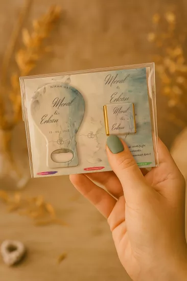 Çikolatalı Balon Açacak Magnet – Söz, Nişan, Kına, Nikah, Düğün Hediyesi