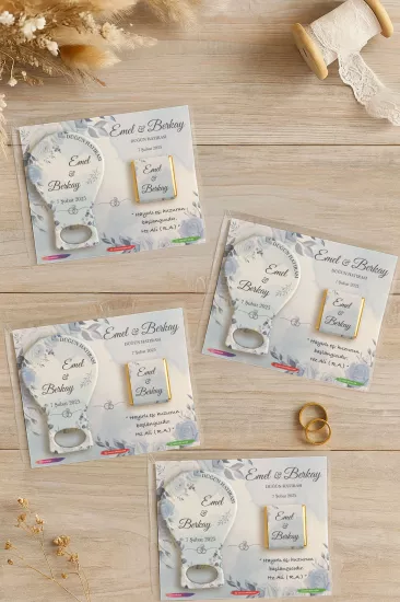 Çikolatalı Balon Açacak Magnet – Söz, Nişan, Kına, Nikah, Düğün Hediyesi
