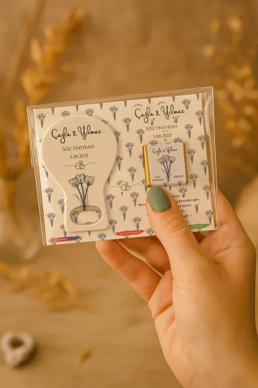 Çikolatalı Balon Açacak Magnet – Söz, Nişan, Kına, Nikah, Düğün Hediyesi