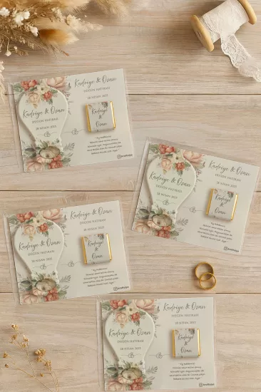 Çikolatalı Balon Açacak Magnet – Söz, Nişan, Kına, Nikah, Düğün Hediyesi