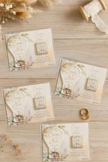 Çikolatalı Balon Açacak Magnet – Söz, Nişan, Kına, Nikah, Düğün Hediyesi