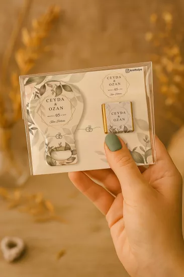 Çikolatalı Balon Açacak Magnet – Söz, Nişan, Kına, Nikah, Düğün Hediyesi