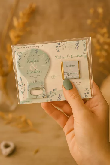 Çikolatalı Balon Açacak Magnet – Söz, Nişan, Kına, Nikah, Düğün Hediyesi