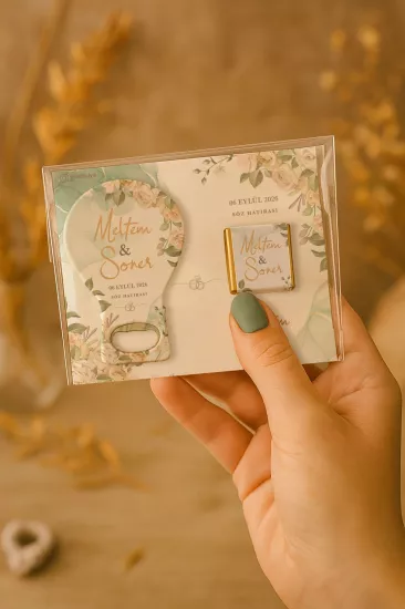 Çikolatalı Balon Açacak Magnet – Söz, Nişan, Kına, Nikah, Düğün Hediyesi