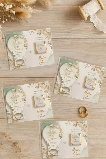 Çikolatalı Balon Açacak Magnet – Söz, Nişan, Kına, Nikah, Düğün Hediyesi