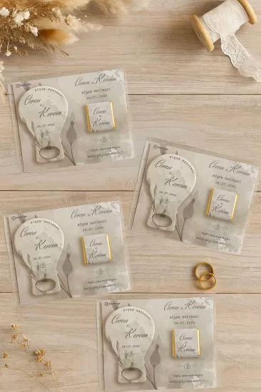 Çikolatalı Balon Açacak Magnet – Söz, Nişan, Kına, Nikah, Düğün Hediyesi