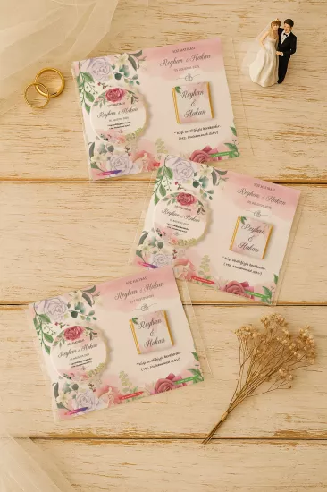 Kişiye Özel Çikolatalı Kalp Açacak Magnet | Söz, Nişan, Nikah, Düğün Hediyesi