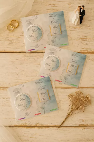 Kişiye Özel Çikolatalı Kalp Açacak Magnet | Söz, Nişan, Nikah, Düğün Hediyesi