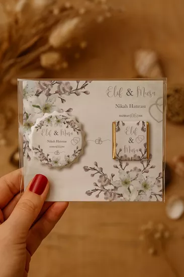 Kişiye Özel Çikolatalı Kalp Açacak Magnet | Söz, Nişan, Nikah, Düğün Hediyesi