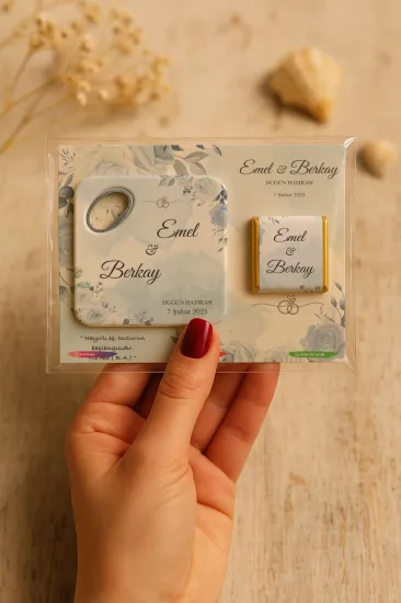 Kişiye Özel Çikolatalı Açacak Magnet – Baby Shower & Yeni Doğan Hediyesi