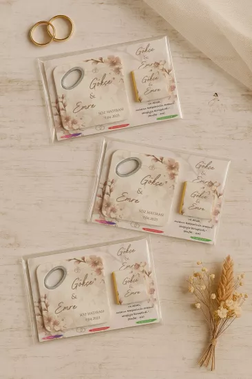 Kişiye Özel Çikolatalı Açacak Magnet – Baby Shower & Yeni Doğan Hediyesi