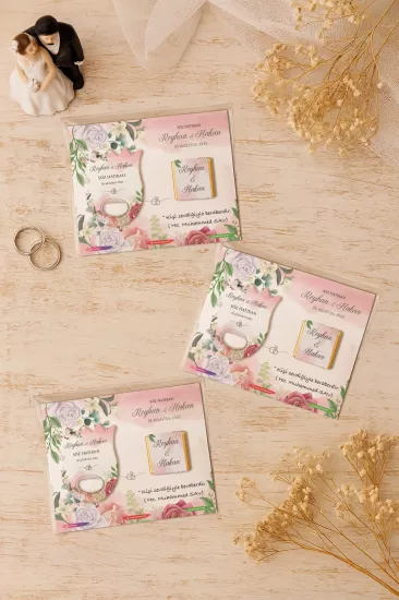 Söz Nişan Kına Nikah Düğün Hatırası Çikolatalı Lale Açacak Magnet