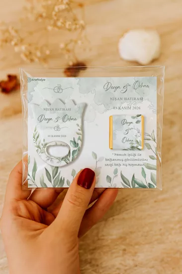 Söz Nişan Kına Nikah Düğün Hatırası Çikolatalı Lale Açacak Magnet