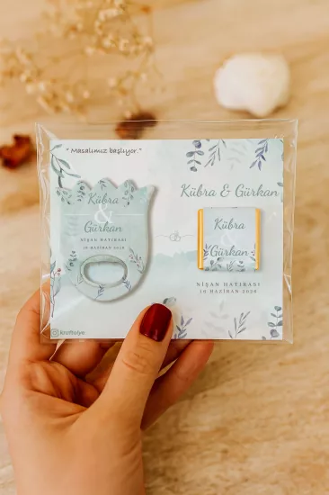 Söz Nişan Kına Nikah Düğün Hatırası Çikolatalı Lale Açacak Magnet