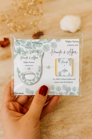 Söz Nişan Kına Nikah Düğün Hatırası Çikolatalı Lale Açacak Magnet