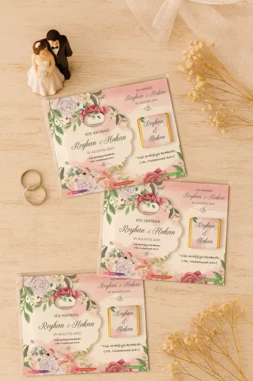 Çikolatalı Papatya Bardak Altlığı Açacak Magnet – Söz, Nişan, Kına, Nikah, Düğün Hediyesi