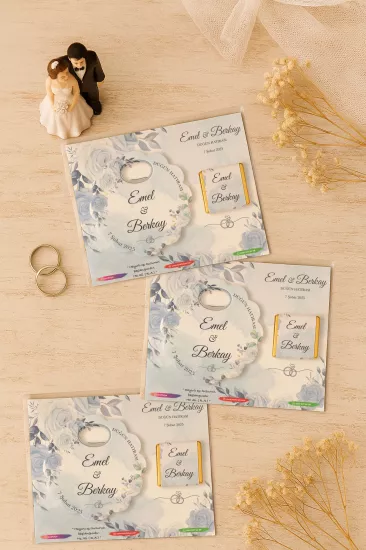Çikolatalı Papatya Bardak Altlığı Açacak Magnet – Söz, Nişan, Kına, Nikah, Düğün Hediyesi
