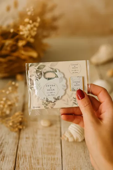 Çikolatalı Papatya Bardak Altlığı Açacak Magnet – Söz, Nişan, Kına, Nikah, Düğün Hediyesi