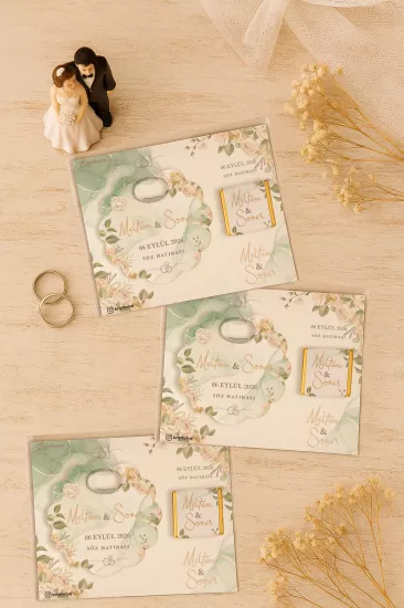 Çikolatalı Papatya Bardak Altlığı Açacak Magnet – Söz, Nişan, Kına, Nikah, Düğün Hediyesi