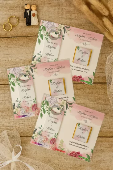 Çikolatalı Uzun Açacak Magnet – Söz, Nişan, Kına, Nikah, Düğün Hediyelikleri
