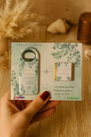 Çikolatalı Uzun Açacak Magnet – Söz, Nişan, Kına, Nikah, Düğün Hediyelikleri