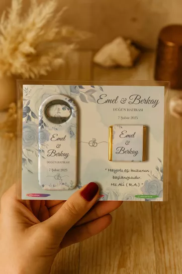 Çikolatalı Uzun Açacak Magnet – Söz, Nişan, Kına, Nikah, Düğün Hediyelikleri