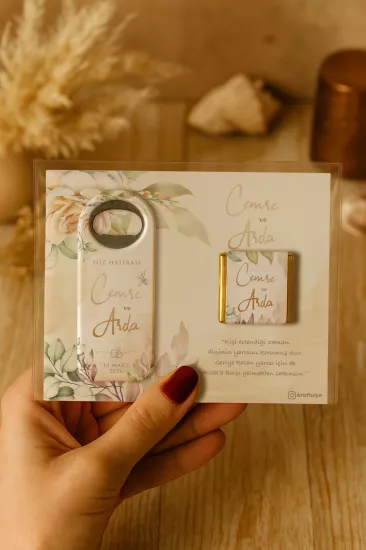 Çikolatalı Uzun Açacak Magnet – Söz, Nişan, Kına, Nikah, Düğün Hediyelikleri