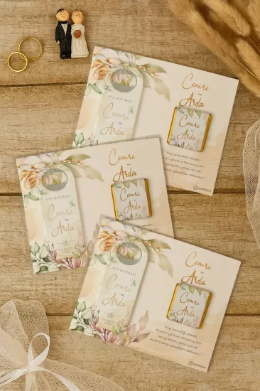 Çikolatalı Uzun Açacak Magnet – Söz, Nişan, Kına, Nikah, Düğün Hediyelikleri