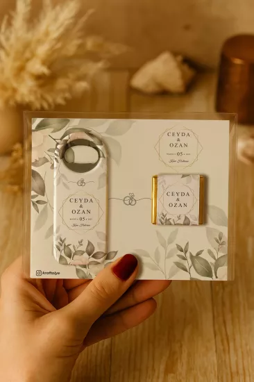 Çikolatalı Uzun Açacak Magnet – Söz, Nişan, Kına, Nikah, Düğün Hediyelikleri