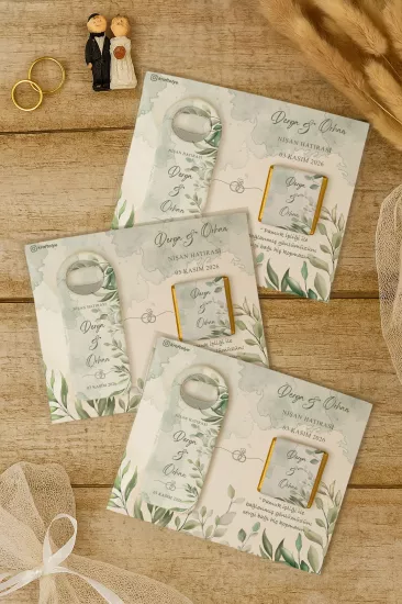 Çikolatalı Uzun Açacak Magnet – Söz, Nişan, Kına, Nikah, Düğün Hediyelikleri