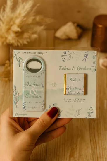 Çikolatalı Uzun Açacak Magnet – Söz, Nişan, Kına, Nikah, Düğün Hediyelikleri