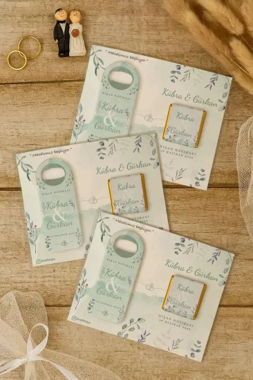 Çikolatalı Uzun Açacak Magnet – Söz, Nişan, Kına, Nikah, Düğün Hediyelikleri