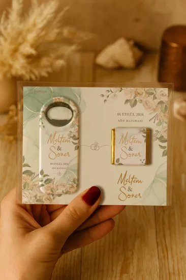 Çikolatalı Uzun Açacak Magnet – Söz, Nişan, Kına, Nikah, Düğün Hediyelikleri