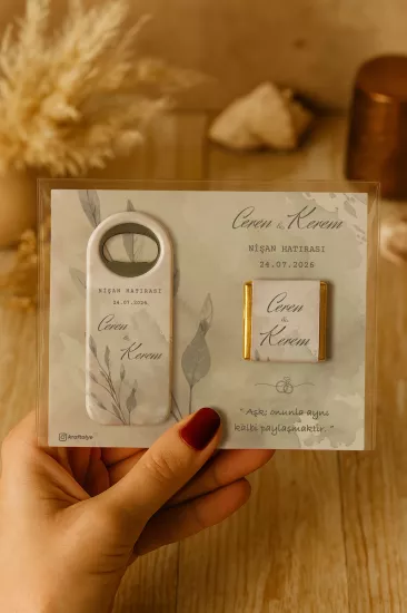 Çikolatalı Uzun Açacak Magnet – Söz, Nişan, Kına, Nikah, Düğün Hediyelikleri