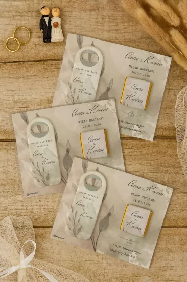 Çikolatalı Uzun Açacak Magnet – Söz, Nişan, Kına, Nikah, Düğün Hediyelikleri