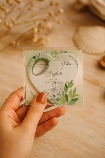 Kartlı Kalp Açacak Magnet – Söz, Nişan, Kına, Nikah, Düğün Hatırası
