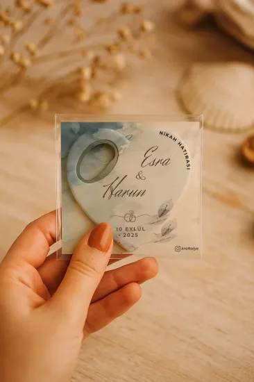 Kartlı Kalp Açacak Magnet – Söz, Nişan, Kına, Nikah, Düğün Hatırası